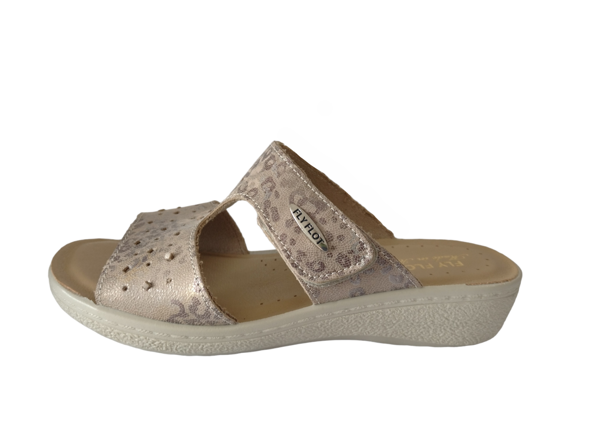 Ciabatta Fly flot donna doppia fascia a strappo beige