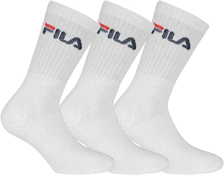 Fila tris calzini da tennis in spugna con logo Bianco