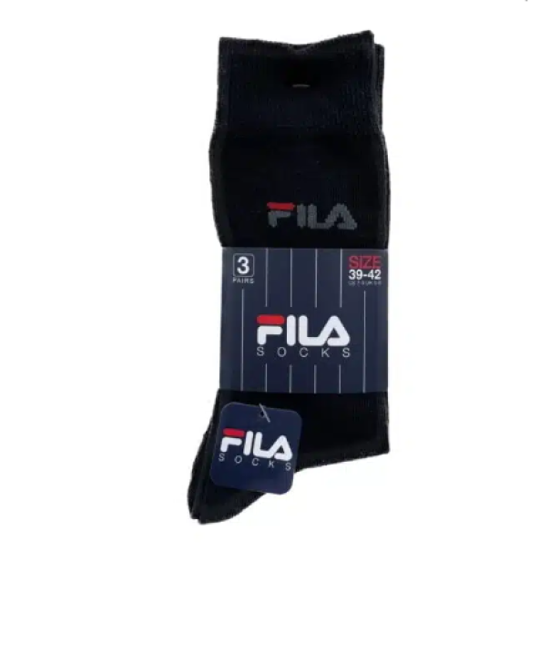 Fila tris calzini sport cotone elastico F9630 Nero