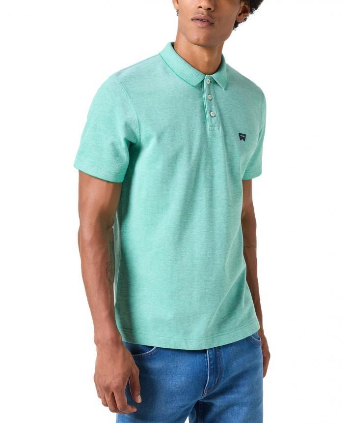 Polo da uomo in cotone Wrangler verde