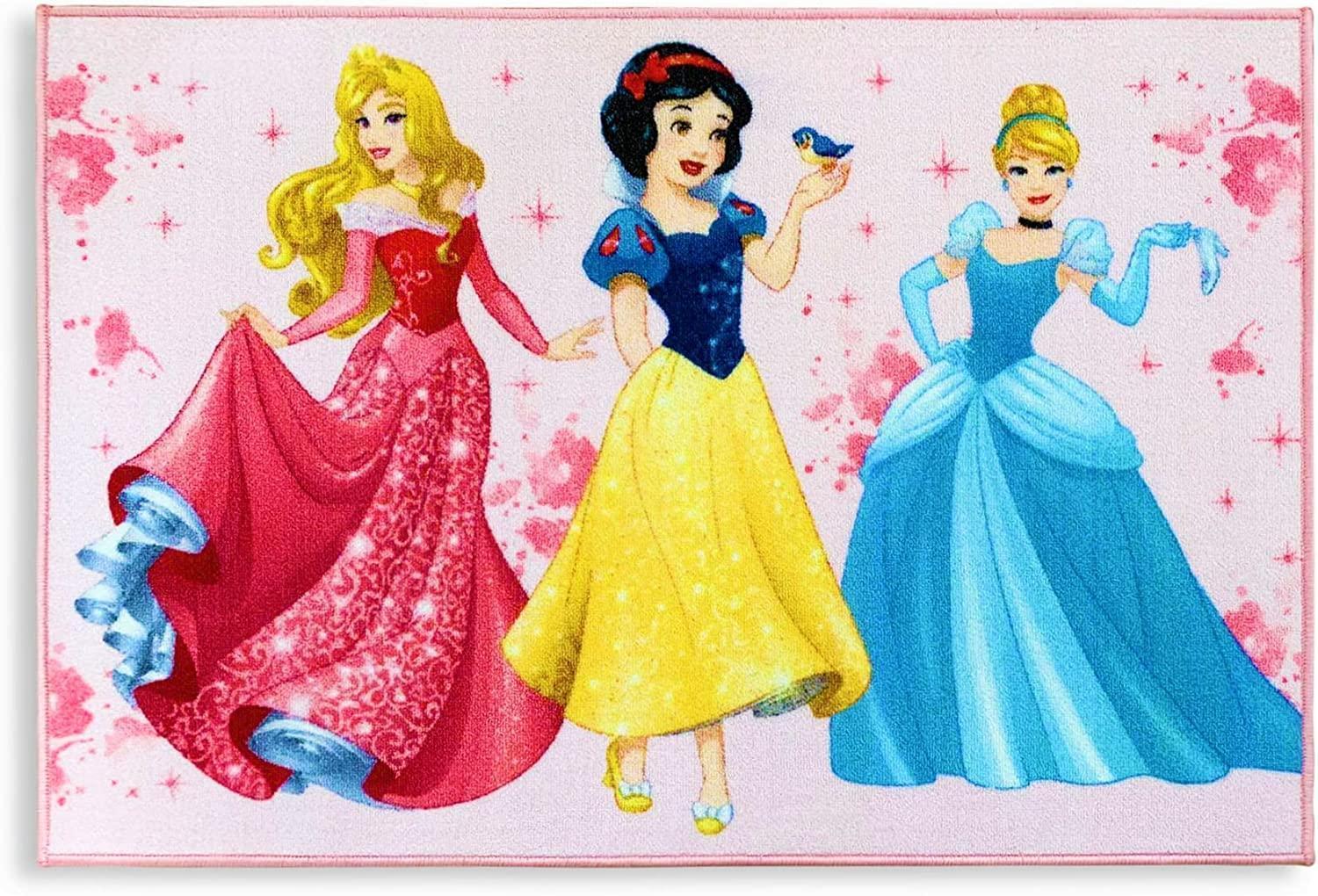 Tappeto scendiletto da bambina Principesse Disney 80x120cm