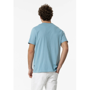 T-shirt uomo  celeste con stampa celeste