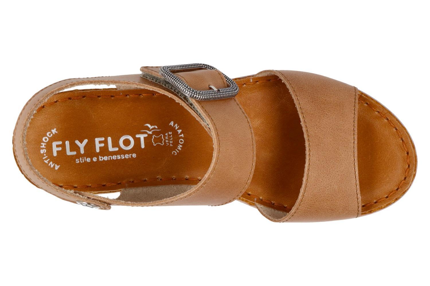 Sandalo Fly flot effetto cuoio con fibbia maxi mazzarrone Beige