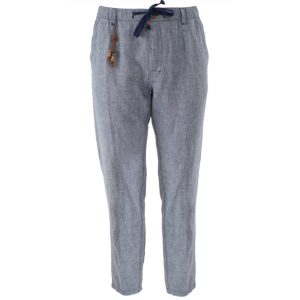 Pantalaccio uomo misto lino melange grigio