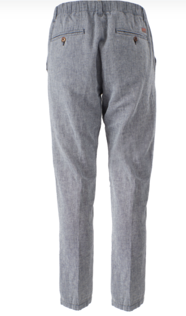 yes zee pantalaccio uomo misto lino melange grigio