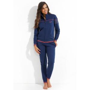 Tuta donna  garzata full zip blu