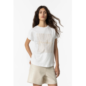 T-shirt con stampa donna bianco