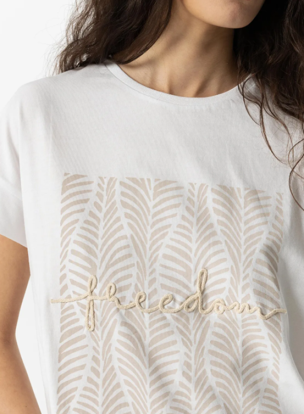 tiffosi t-shirt con stampa donna bianco