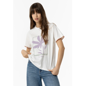 T-shirt donna con stampa bianco