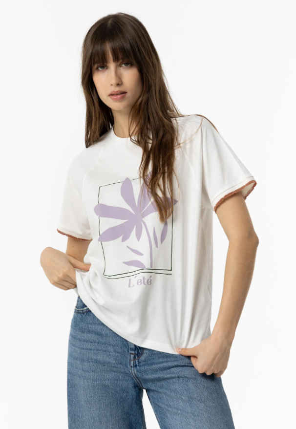 tiffosi t-shirt donna con stampa bianco