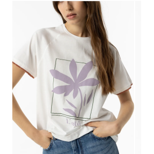 T-shirt donna con stampa bianco