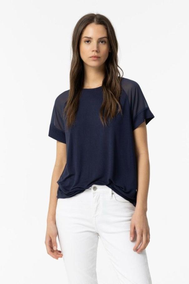 tiffosi t-shirt donna blu blu