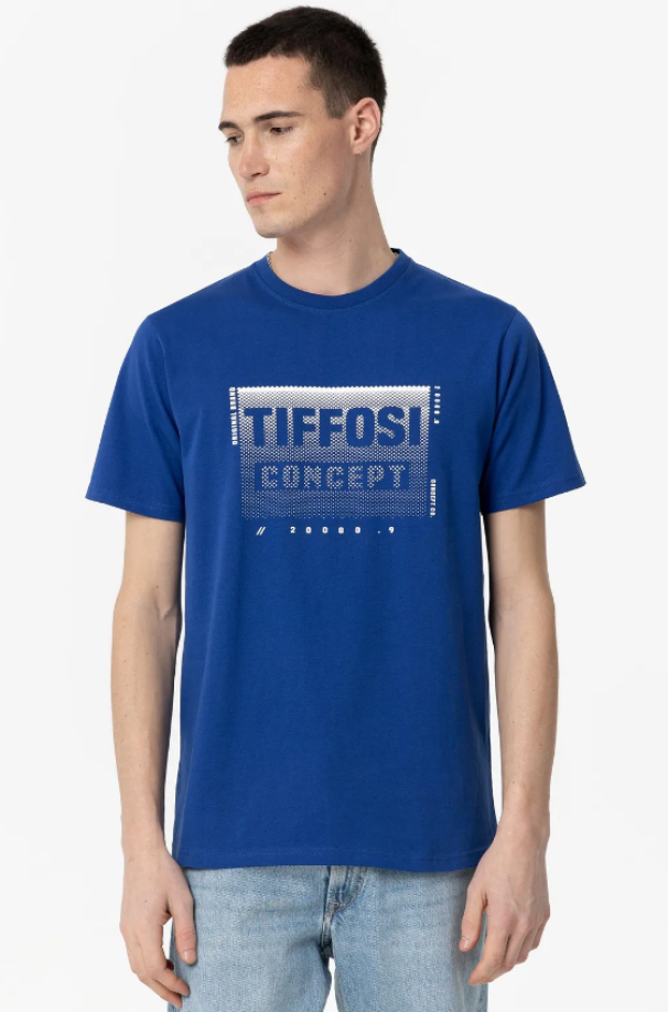 tiffosi t-shirt girocollo con stampa bluette