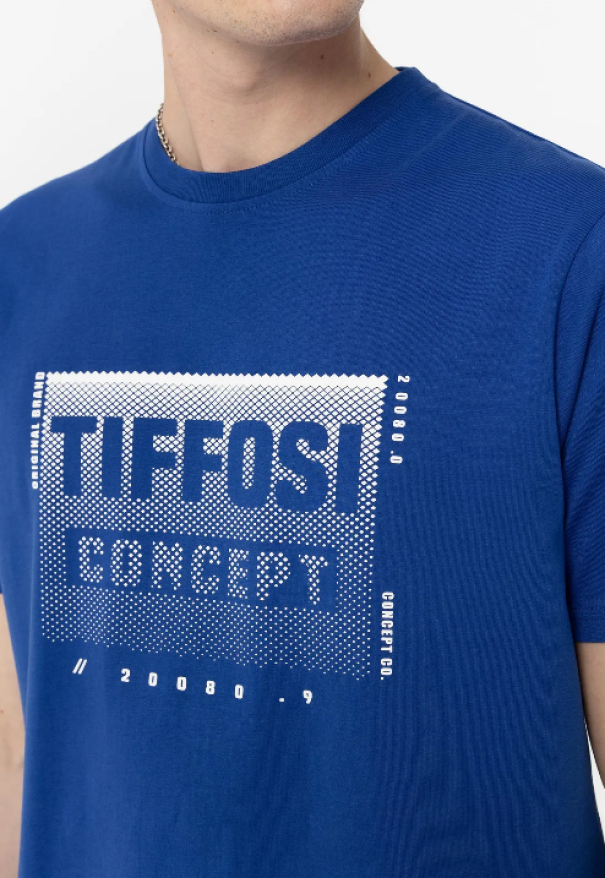 tiffosi t-shirt girocollo con stampa bluette