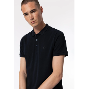 Polo uomo in cotone piquet blu scuro