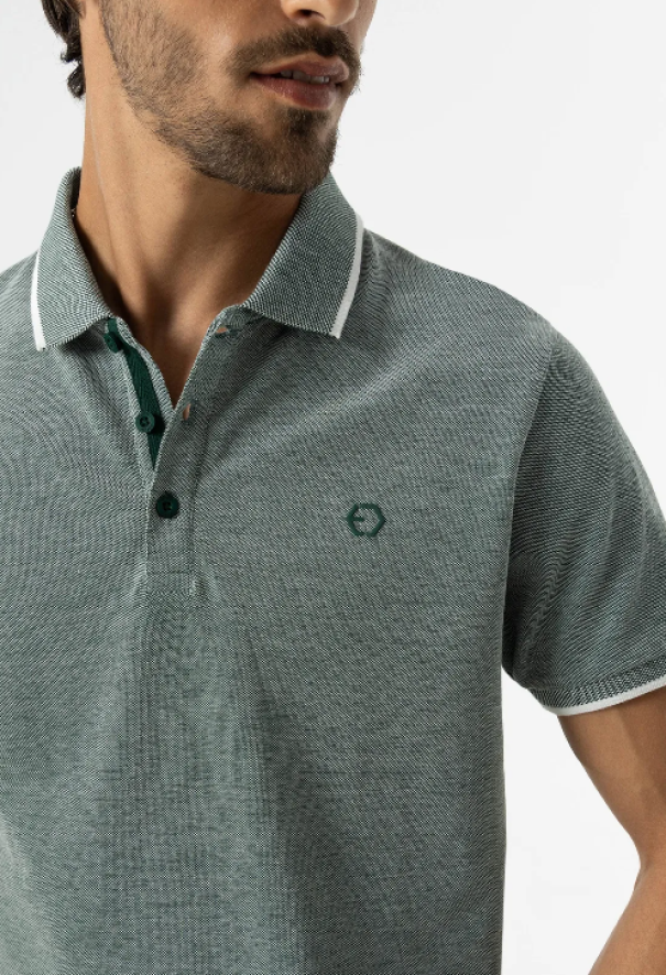 tiffosi polo uomo in cotone piquèt verde