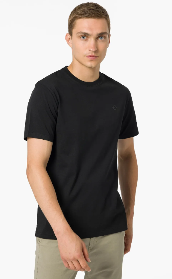 tiffosi t-shirt basic uomo nero nero - foto 1