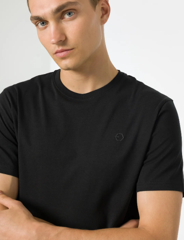 tiffosi t-shirt basic uomo nero nero - foto 2