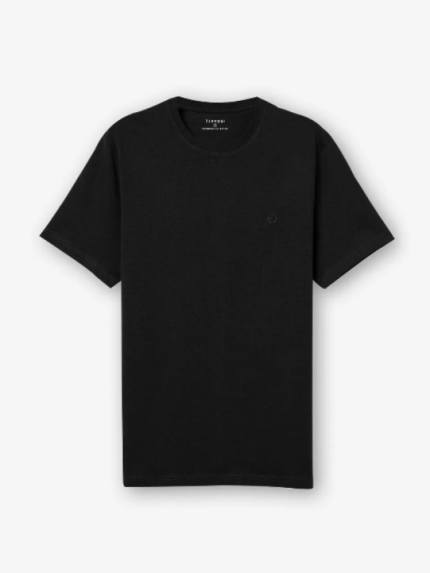 tiffosi t-shirt basic uomo nero nero - foto 4