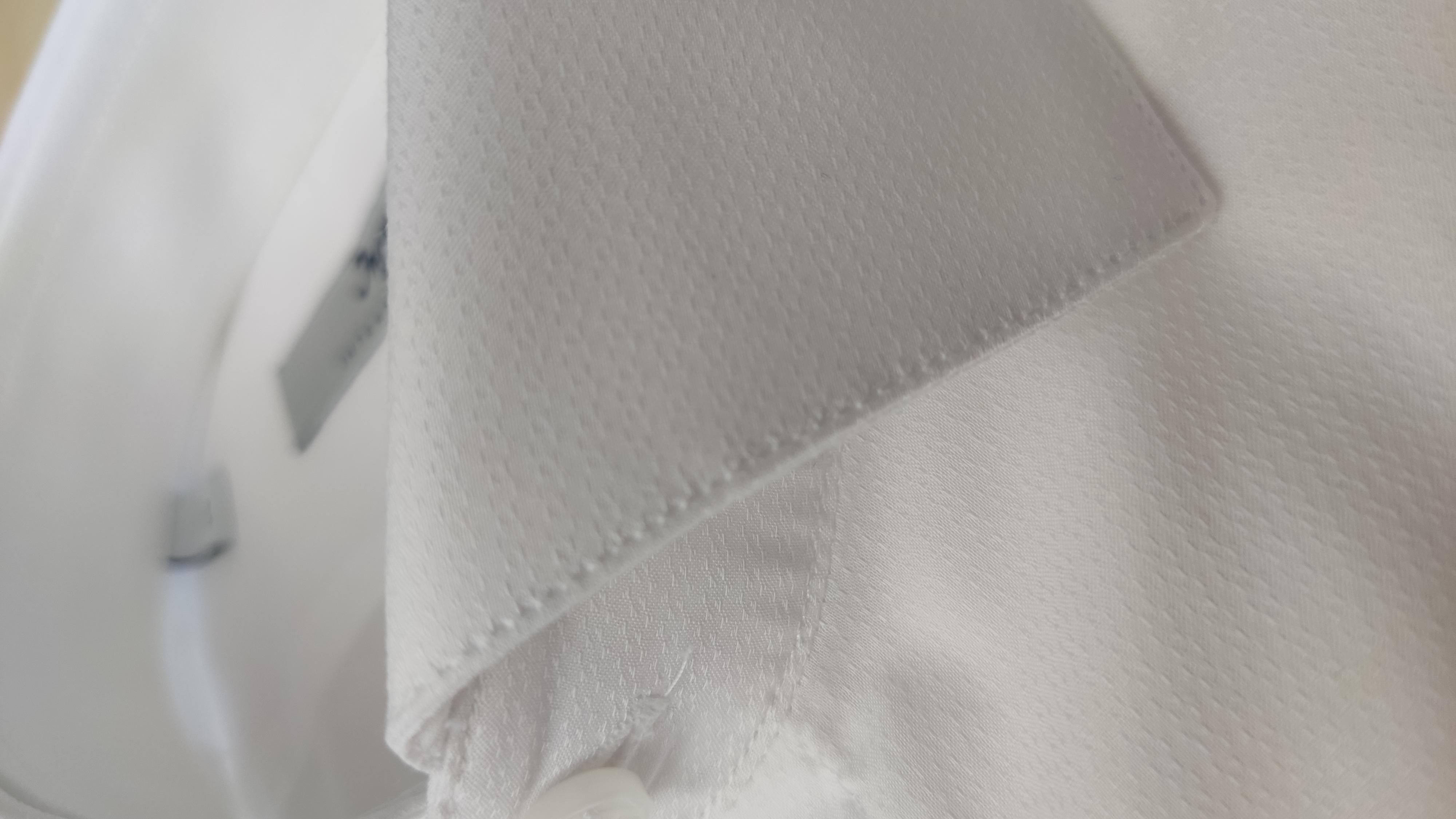 ingram camicia polso gemelli collo italiano bottoni coperti  bianco