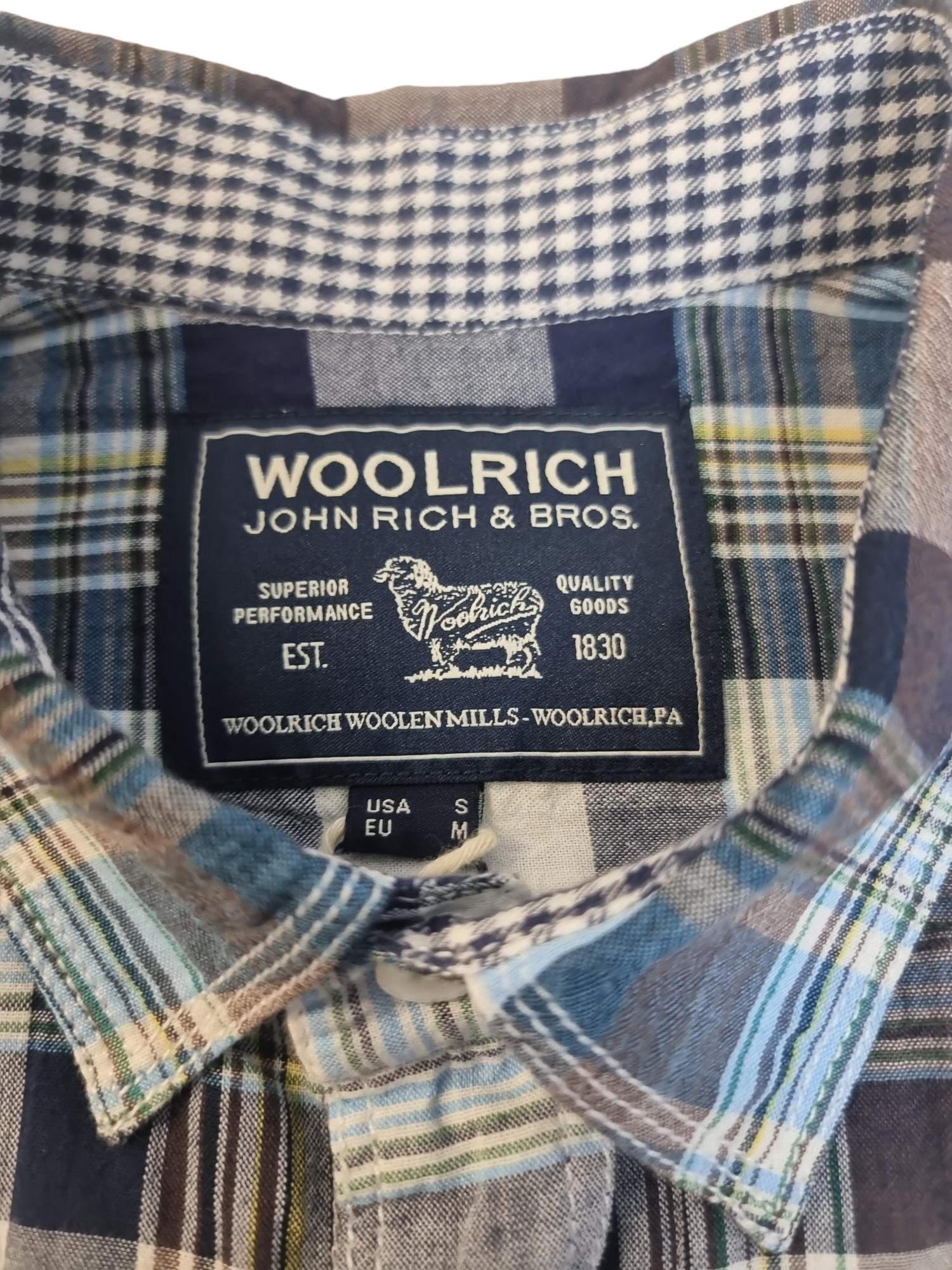 Camicia mezza manica da uomo Woolrich regular fit