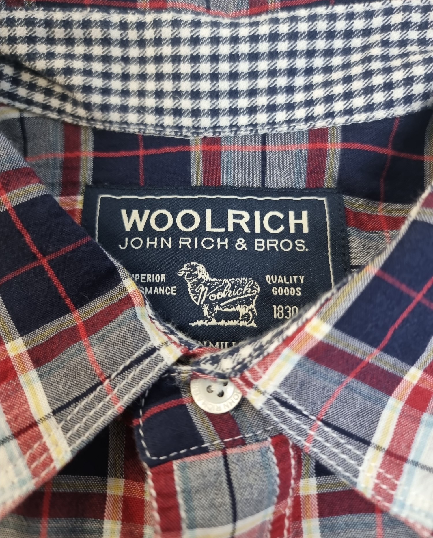 Camicia mezza manica da uomo Woolrich regular fit