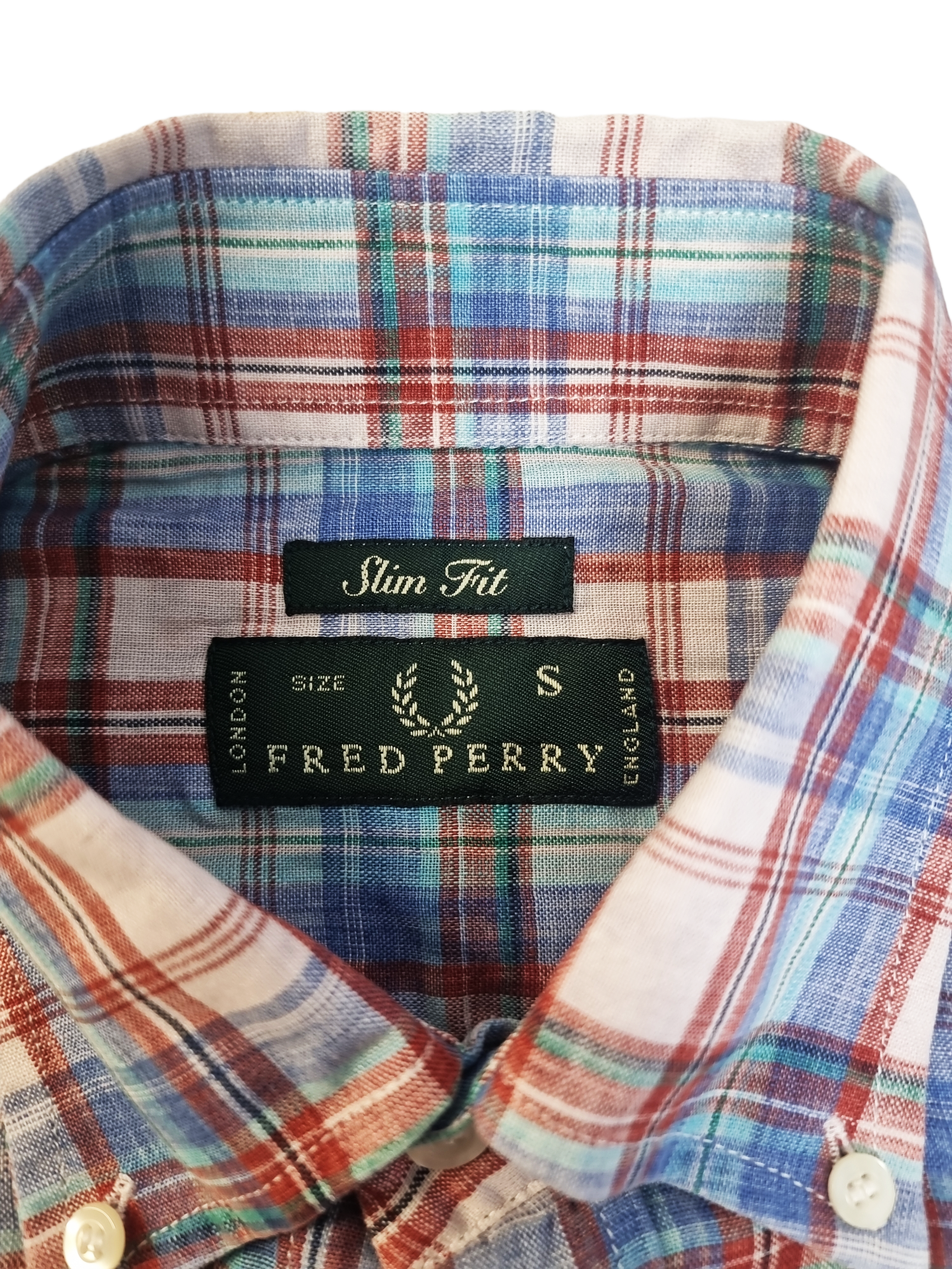 Camicia mezza manica in lino Fred Perry