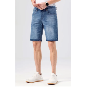 Bermuda uomo denim chiaro jeans