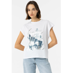 T-shirt donna mm con stampa bianco