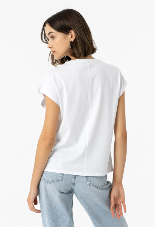 tiffosi t-shirt donna mm con stampa bianco