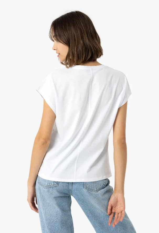 tiffosi t-shirt donna mm con stampa bianco