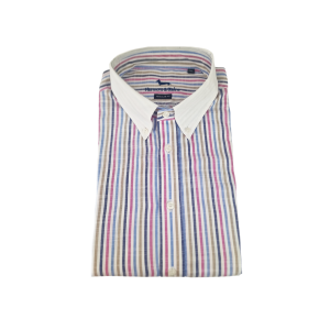 Camicia da uomo in cotone a righe