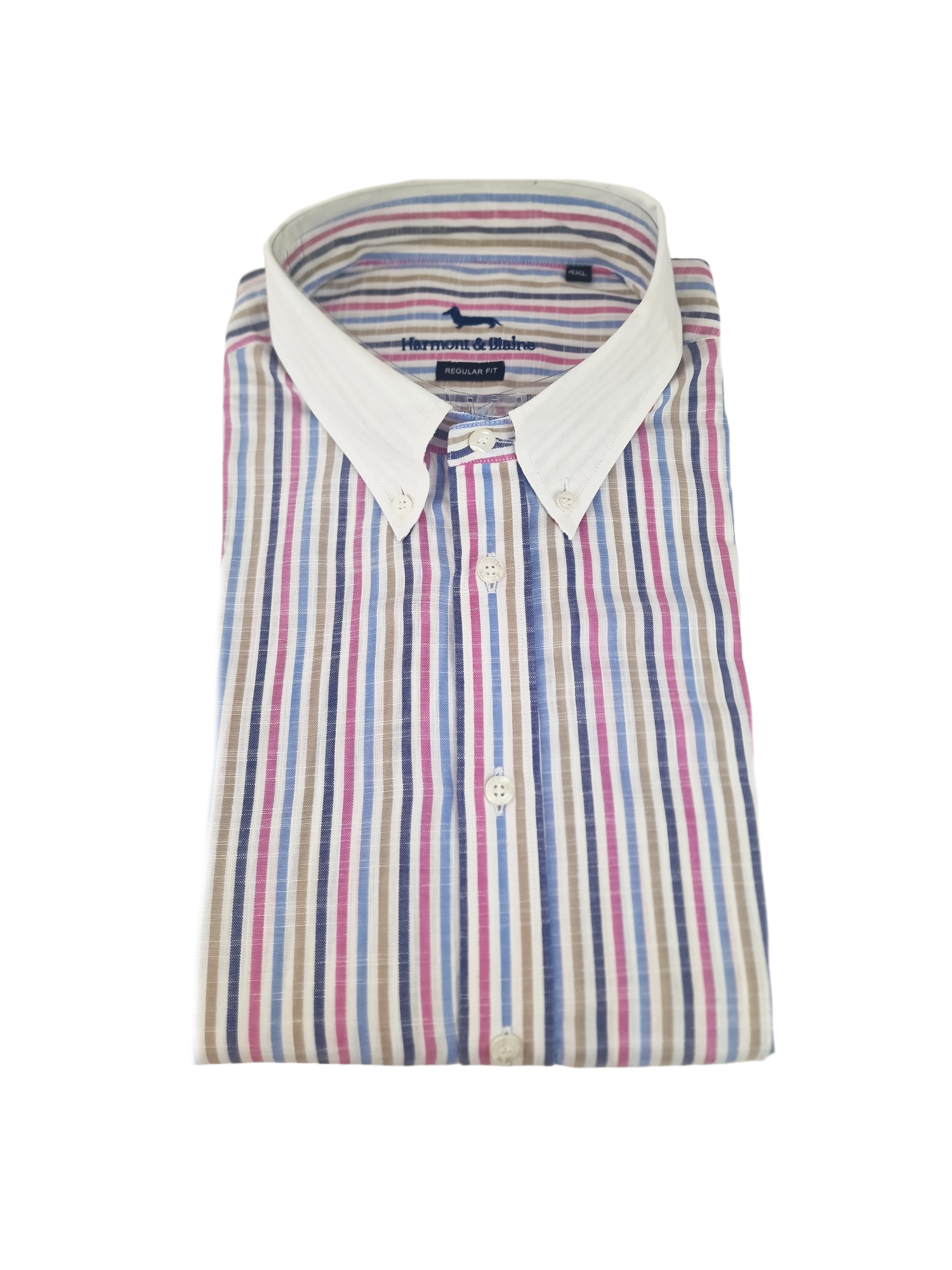 Camicia da uomo in cotone a righe Harmont & Blaine