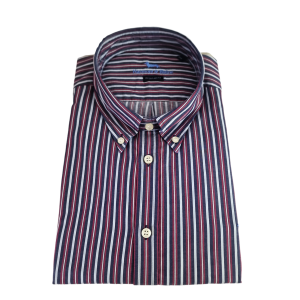 Camicia da uomo manica lunga in cotone a righe