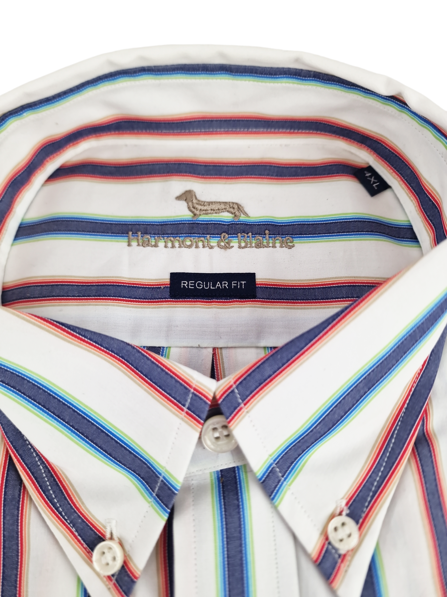 Camicia da uomo manica lunga in cotone Harmont & Blaine a righe