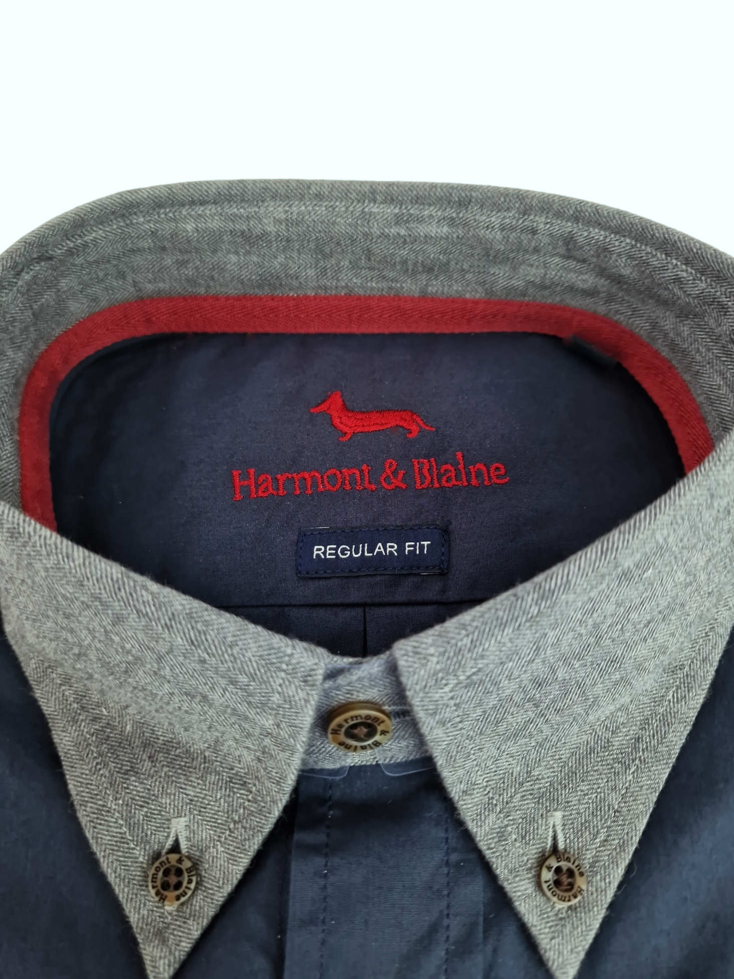 Camicia da uomo manica lunga in cotone Harmont & Blaine