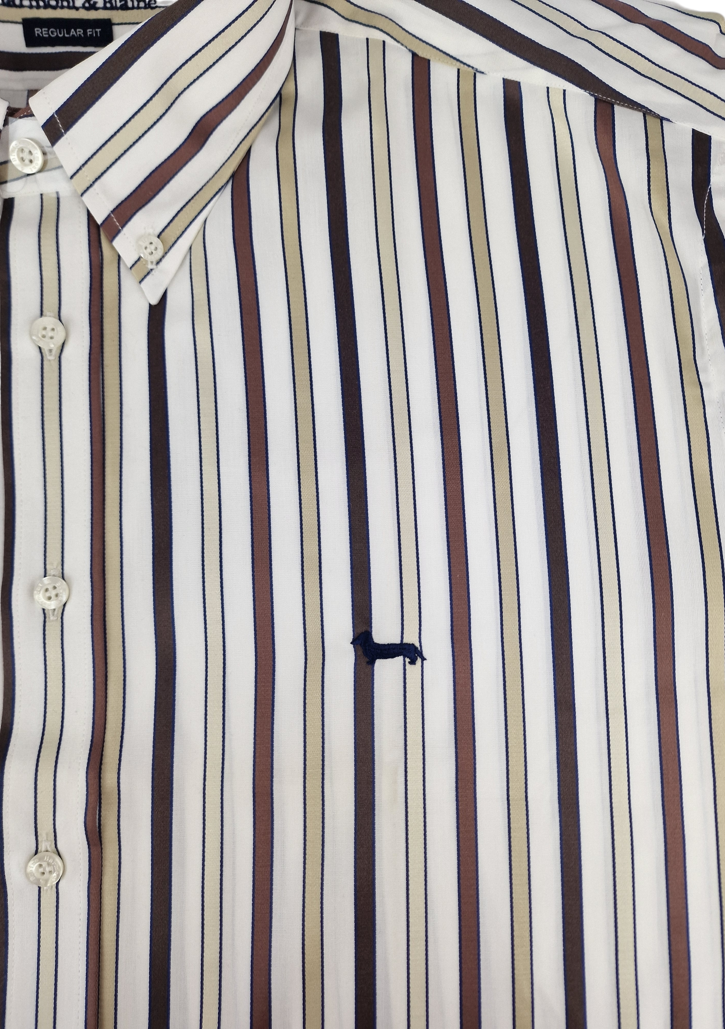 Camicia da uomo manica lunga in cotone a righe Harmont & Blaine