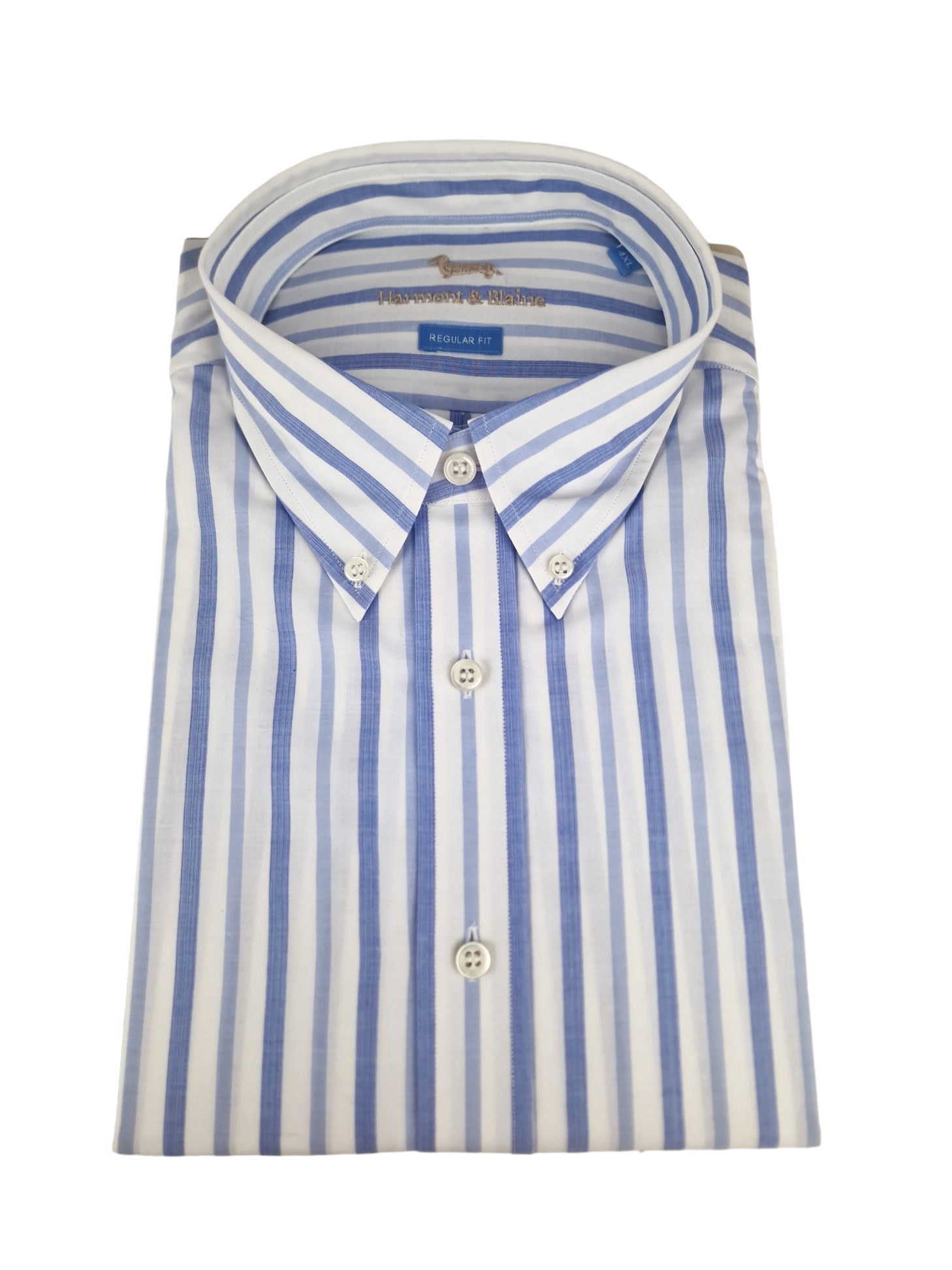 Camicia da uomo manica lunga in cotone a righe Harmont & Blaine