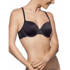 Reggiseno in pizzo con coppe e ferretto  nero