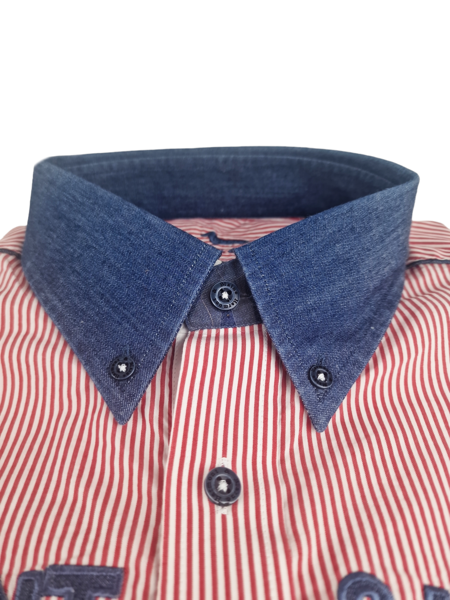 Camicia manica lunga con collo di jeans Harmont & Blaine a righe