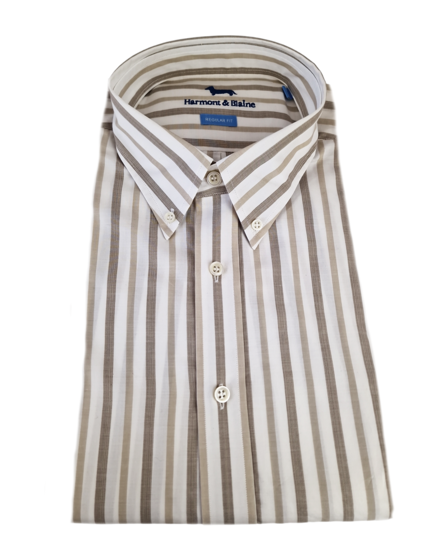 Camicia da uomo manica lunga in cotone a righe Harmont & Blaine