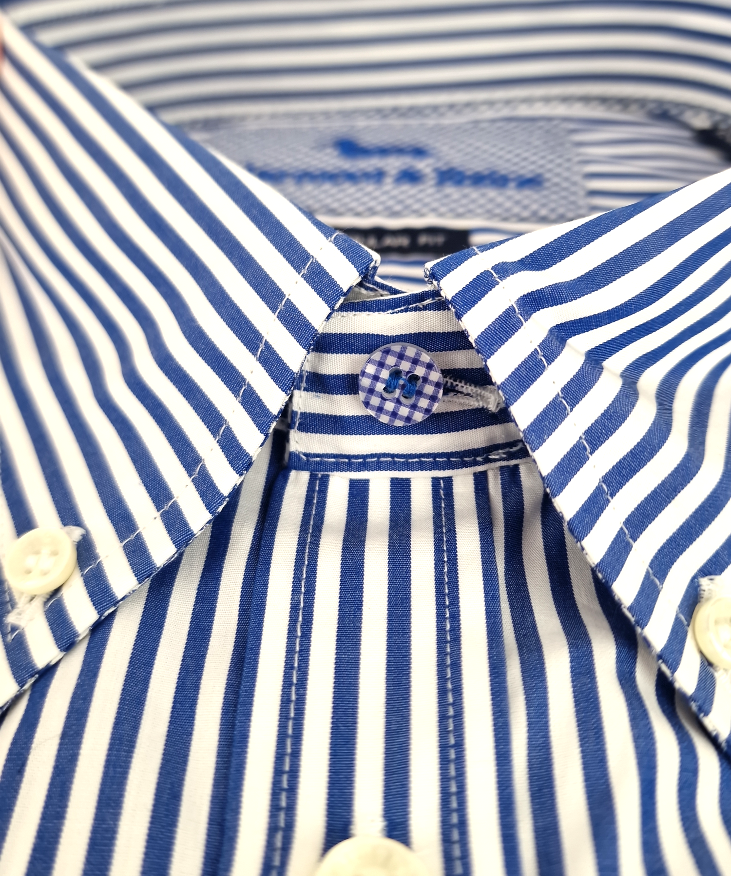 Camicia da uomo in cotone a righe verticali Harmont & Blaine