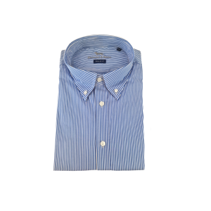 Camicia manica lunga in cotone a righe da uomo