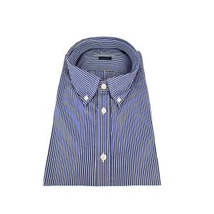 Camicia in cotone maniche lunghe da uomo fantasia a righe