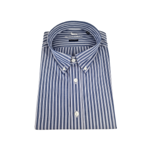 Camicia manica lunga in cotone a righe da uomo