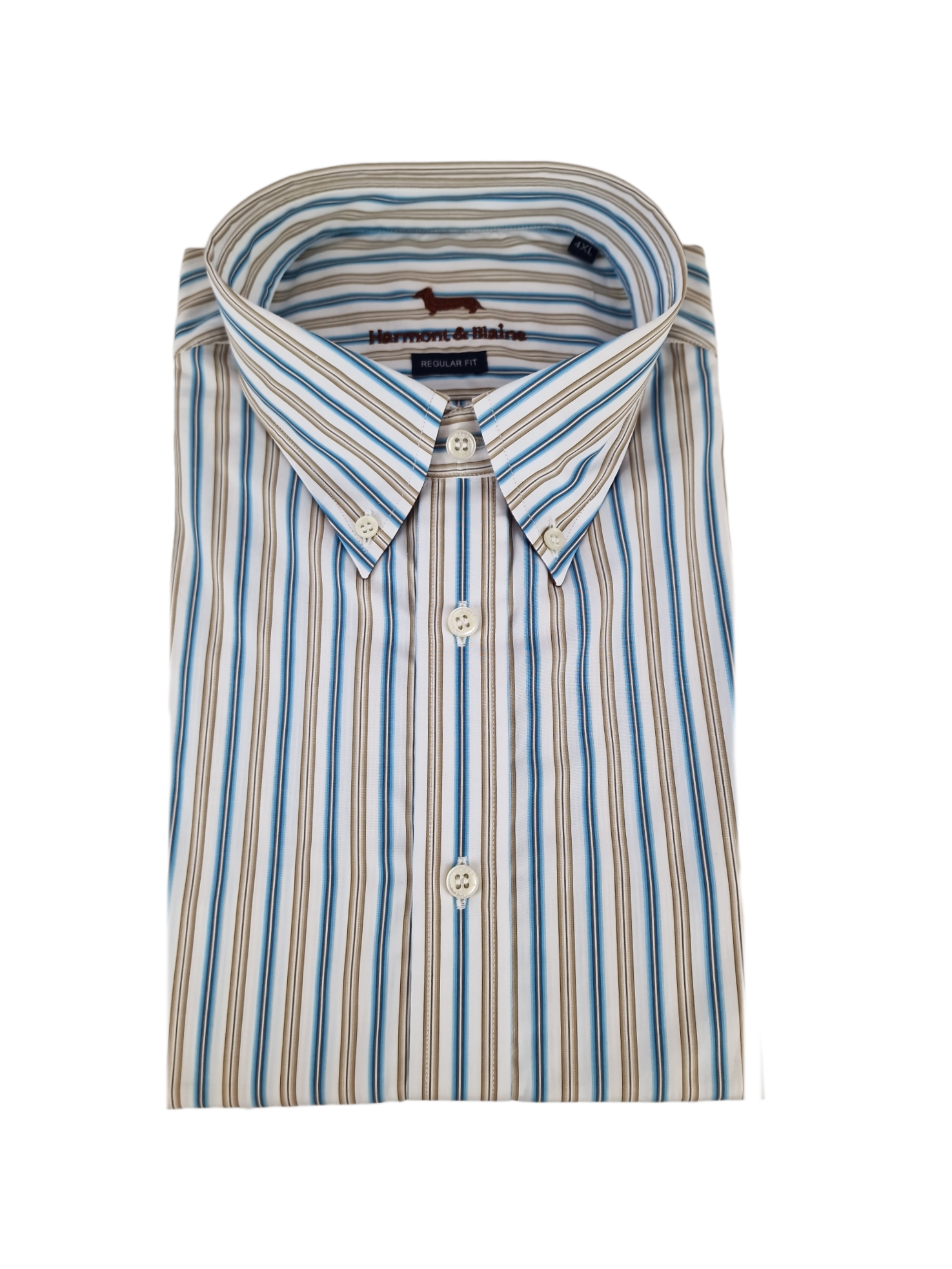 Camicia manica lunga in cotone a righe da uomo Harmont & Blaine