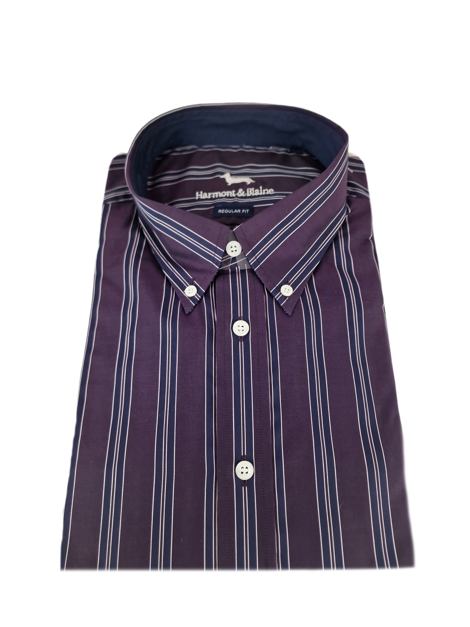 Camicia manica lunga in cotone a righe da uomo Harmont & Blaine