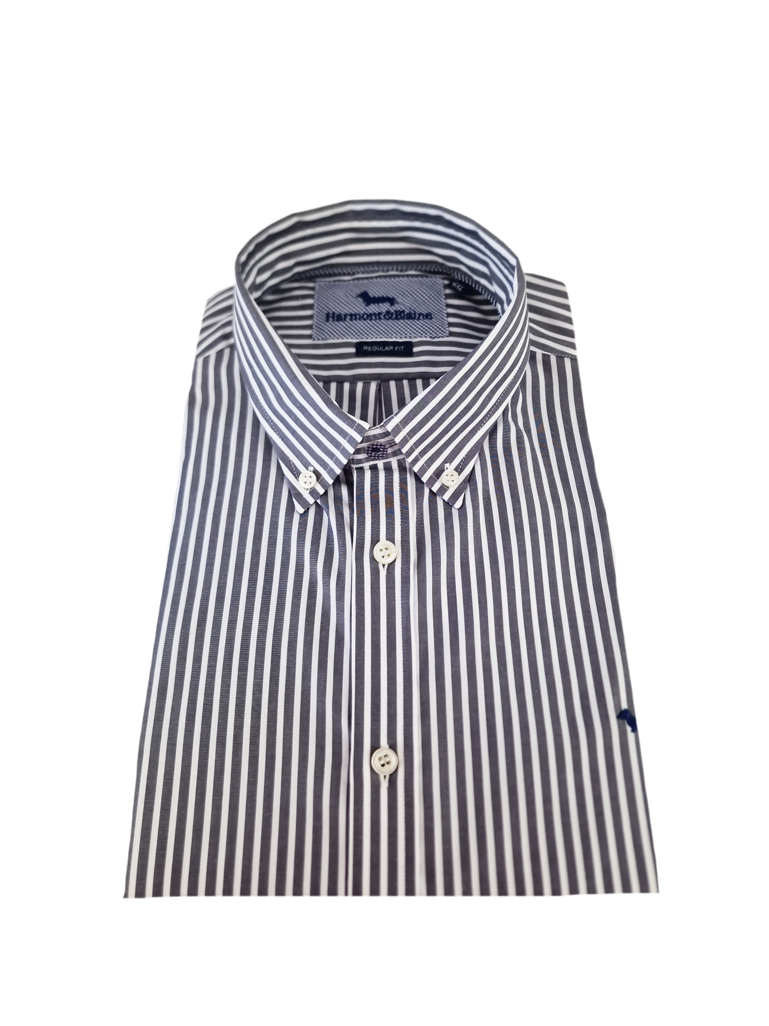 Camicia manica lunga in cotone a righe da uomo Harmont & Blaine