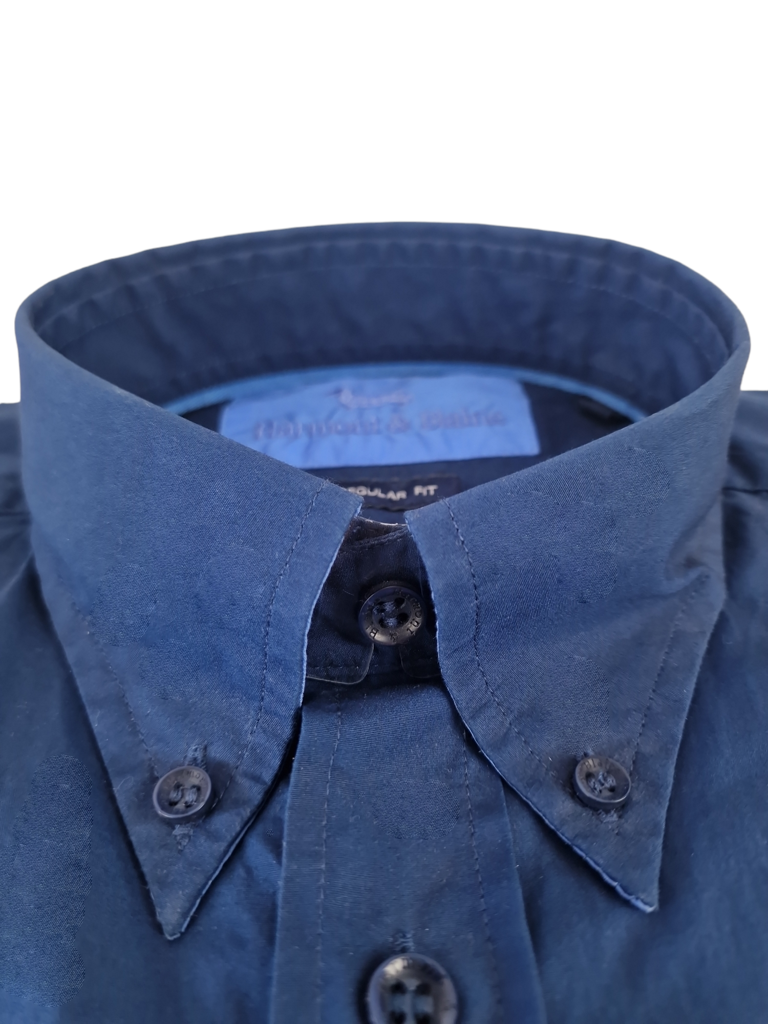 Camicia da uomo manica lunga in cotone Harmont & Blaine blu notte