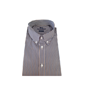 Camicia manica lunga in cotone a righe da uomo